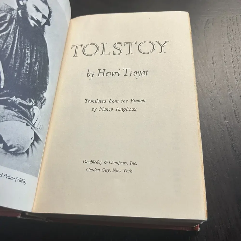 TOLSTOY : Henri Troyat 1967 Biography Book Club Edition HC/DJ Clean & Tight VTG